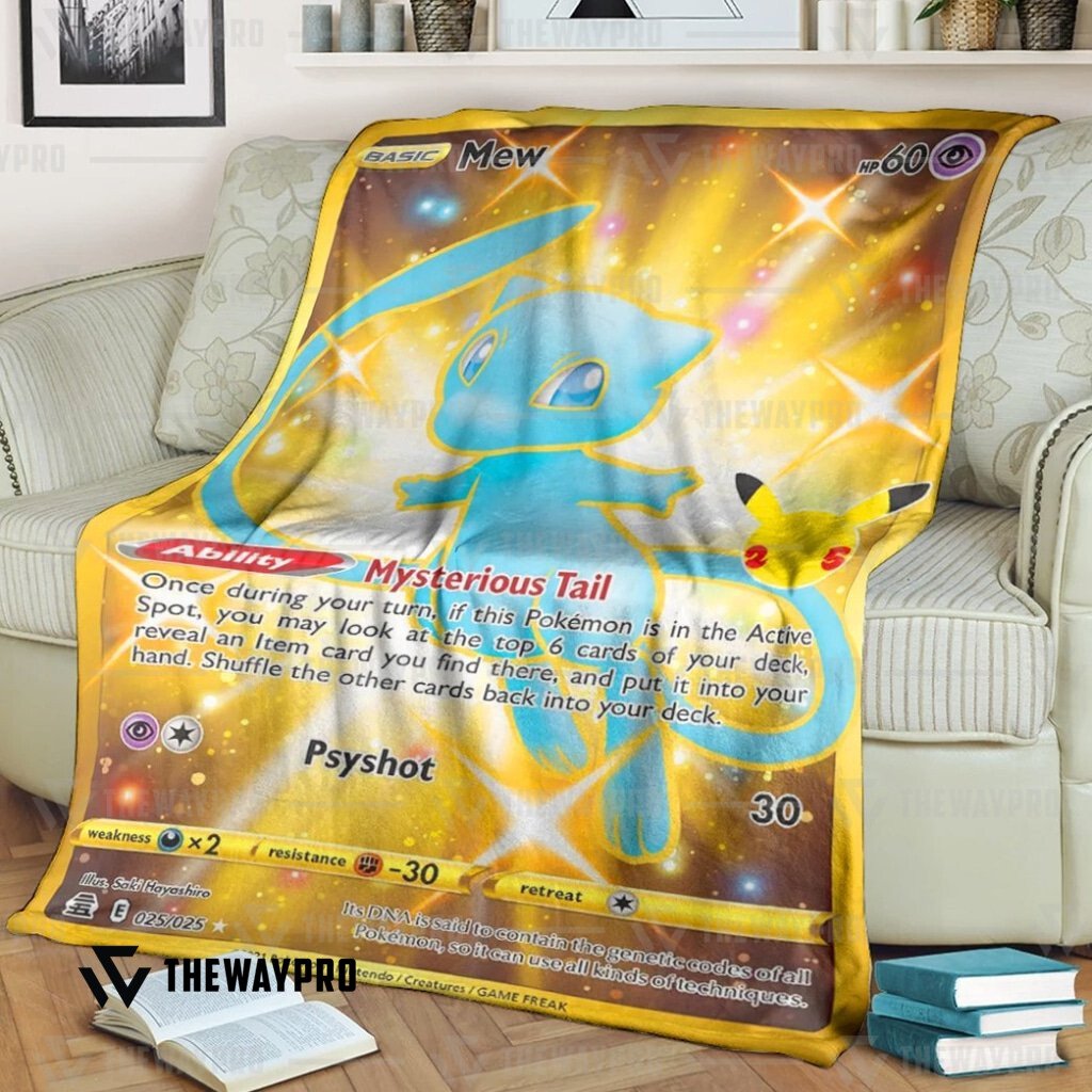 Anime Pokemon Mew Blanket Anime Pokemon Mew Blanket