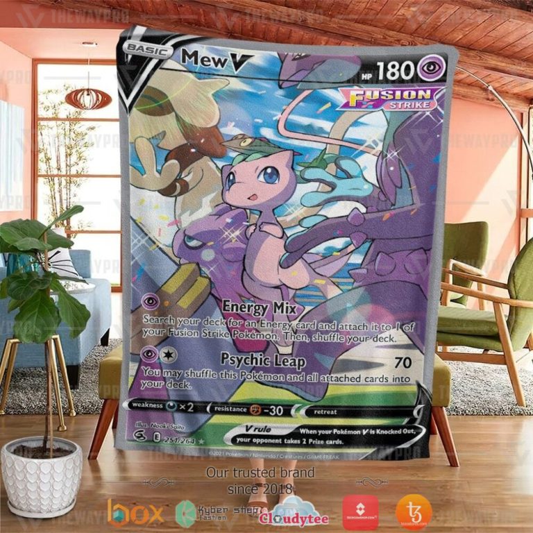 Anime-Pokemon-Mew-V-Fusion-Strike-Soft-Blanket-1