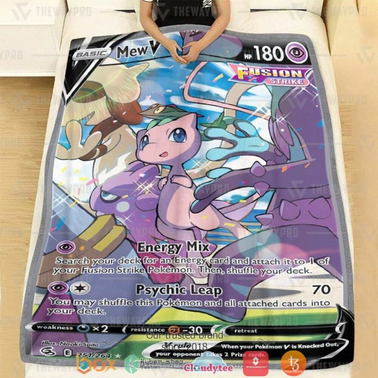 Anime-Pokemon-Mew-V-Fusion-Strike-Soft-Blanket-2