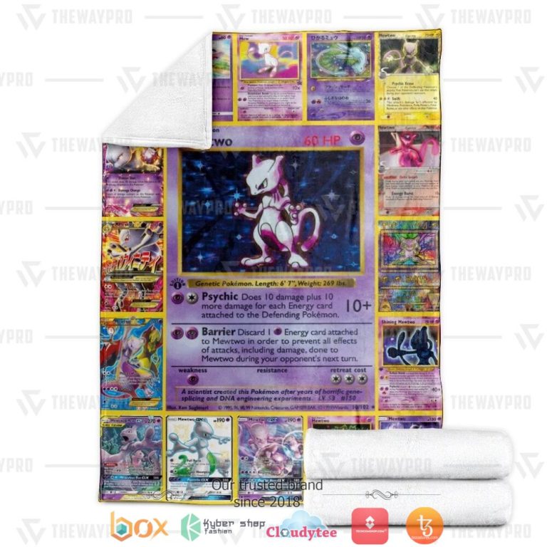 Anime-Pokemon-Mewtwo-Cards-Soft-Blanket-3