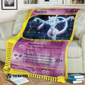 Anime Pokemon Mewtwo Expedition Custom Soft Blanket
