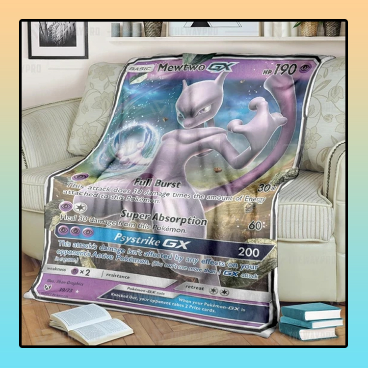 Anime-Pokemon-Mewtwo-Gx-Custom-Soft-Blanket-1