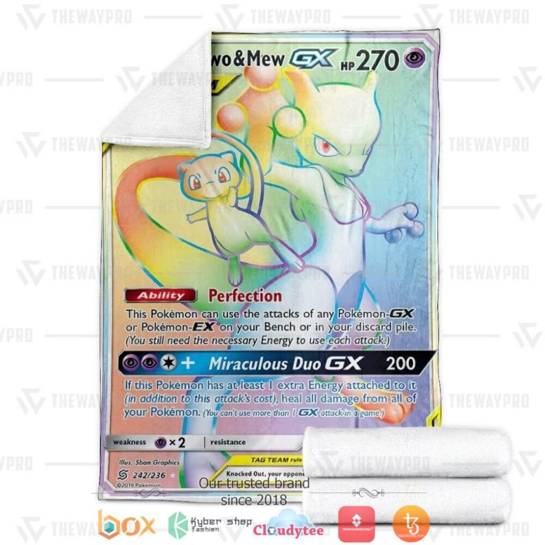 Anime-Pokemon-Mewtwo-Mew-Gx-Soft-Blanket-2