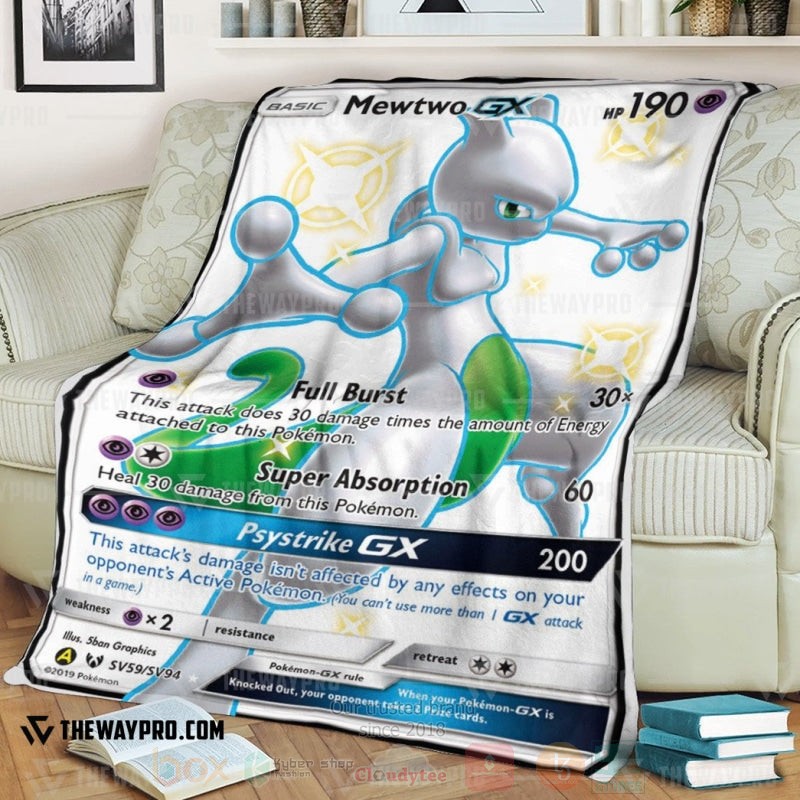 Anime Pokemon Mewtwo Shining Legends Blanket 2 Anime Pokemon Mewtwo Shining Legends Blanket 2