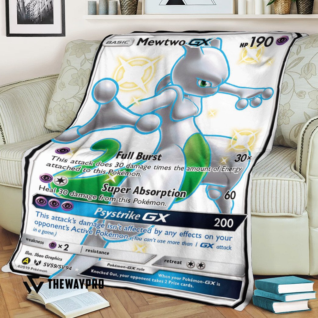 Anime Pokemon Mewtwo Shining Legends Blanket Anime Pokemon Mewtwo Shining Legends Blanket