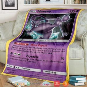 Anime Pokemon Mewtwo Unbroken Bonds Soft Blanket 2