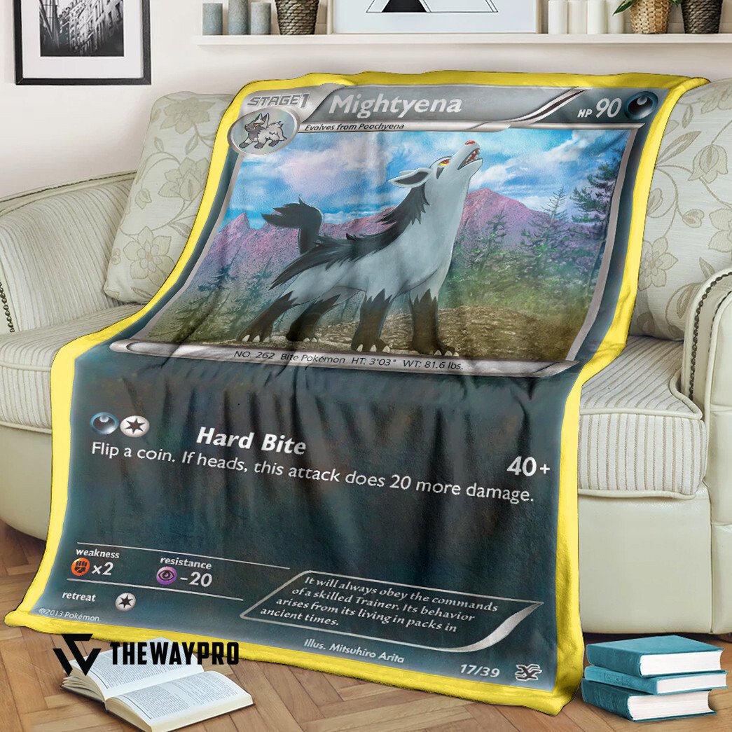 Anime Pokemon Mightyena Kalos Starter Set Blanket Anime Pokemon Mightyena Kalos Starter Set Blanket