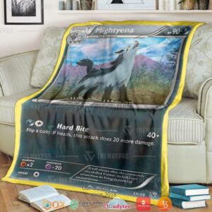 Anime Pokemon Mightyena Kalos Starter Set Soft Blanket