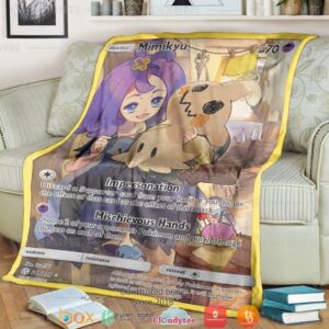Anime Pokemon Mimikyu Cosmic Eclipse Soft Blanket