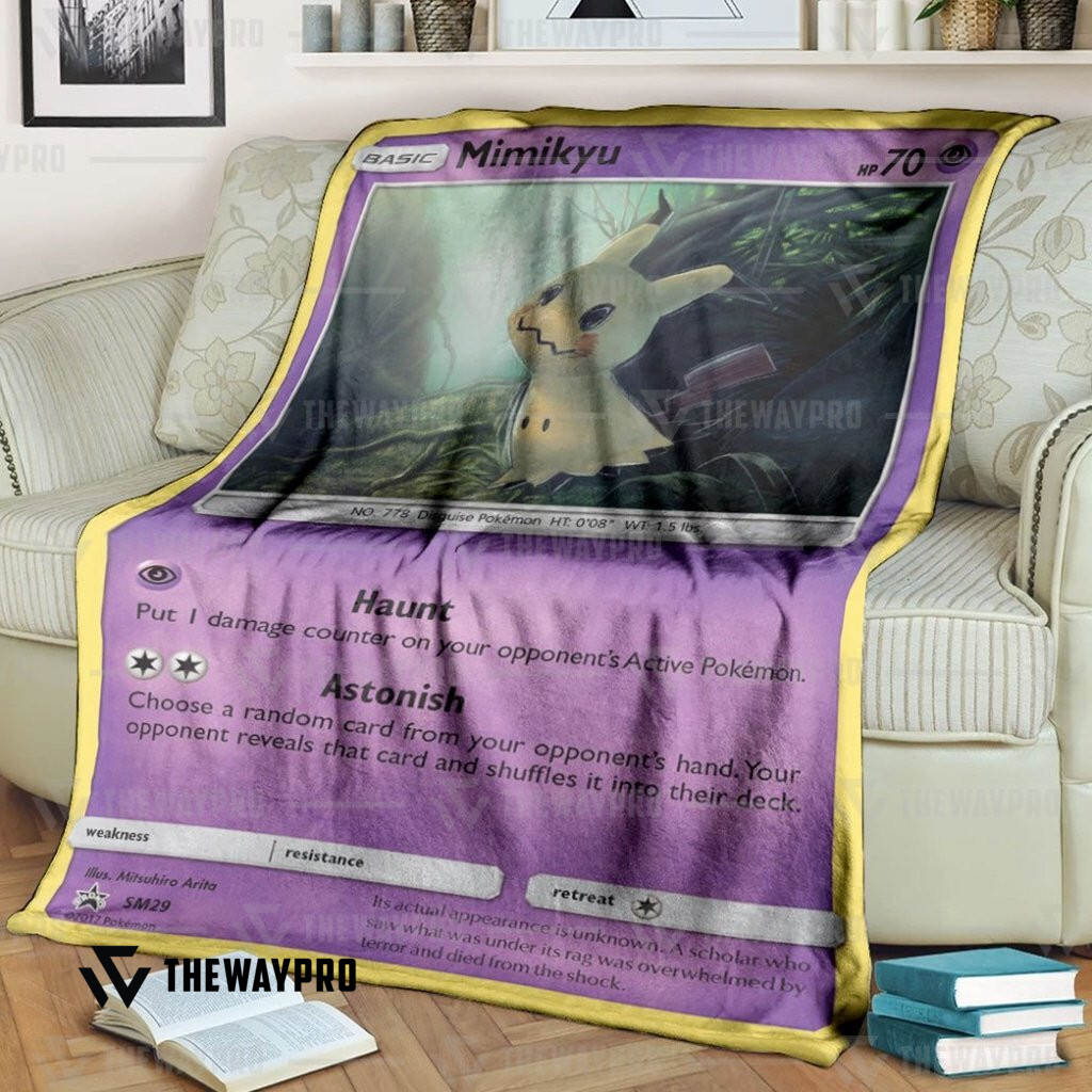Anime Pokemon Mimikyu Custom Soft Blanket Anime Pokemon Mimikyu Custom Soft Blanket