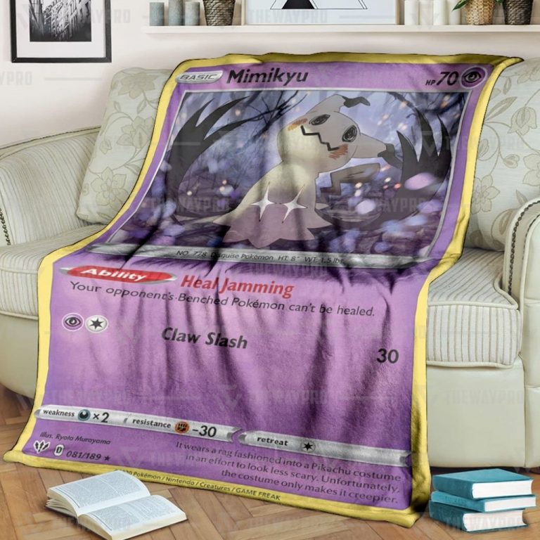 Anime-Pokemon-Mimikyu-Darkness-Ablaze-Custom-Blanket-And-Quilt-1