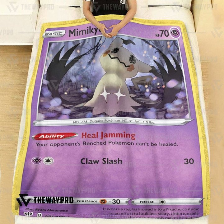 Anime-Pokemon-Mimikyu-Darkness-Ablaze-Quilt-Blanket-1