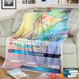 Anime Pokemon Mimikyu Gx Lost Thunder Soft Blanket