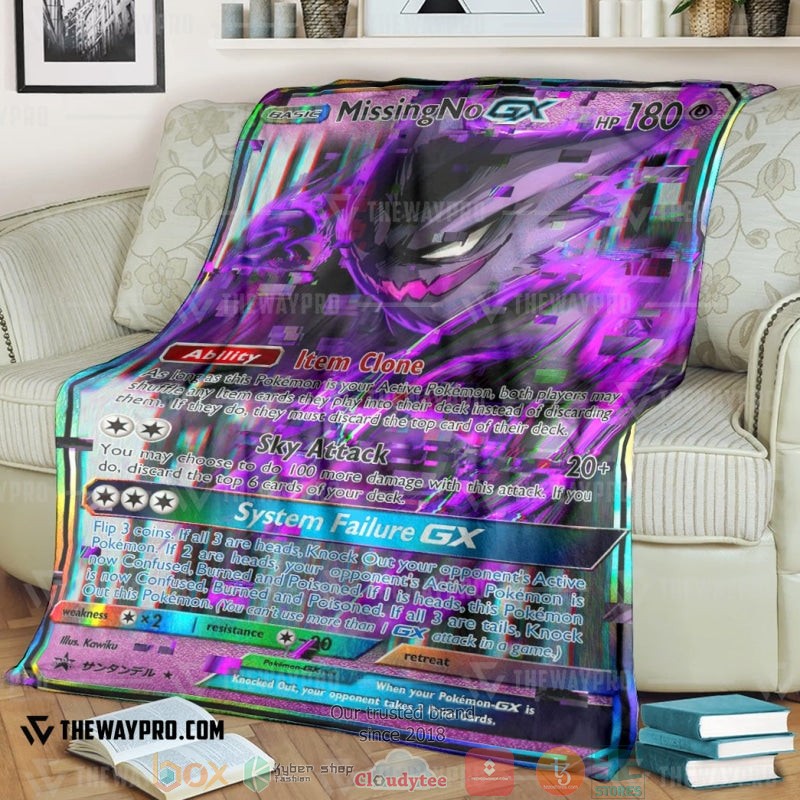 Anime Pokemon Missing No Gengar Soft Blanket Anime Pokemon Missing No Gengar Soft Blanket