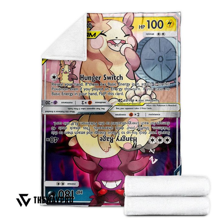Anime-Pokemon-Morpeko-Flip-Team-Custom-Blanket-2