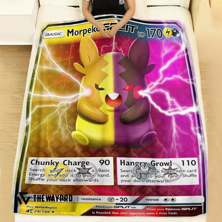 Anime-Pokemon-Morpeko-Split-Custom-Blanket-1