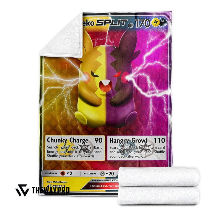 Anime-Pokemon-Morpeko-Split-Custom-Blanket-2