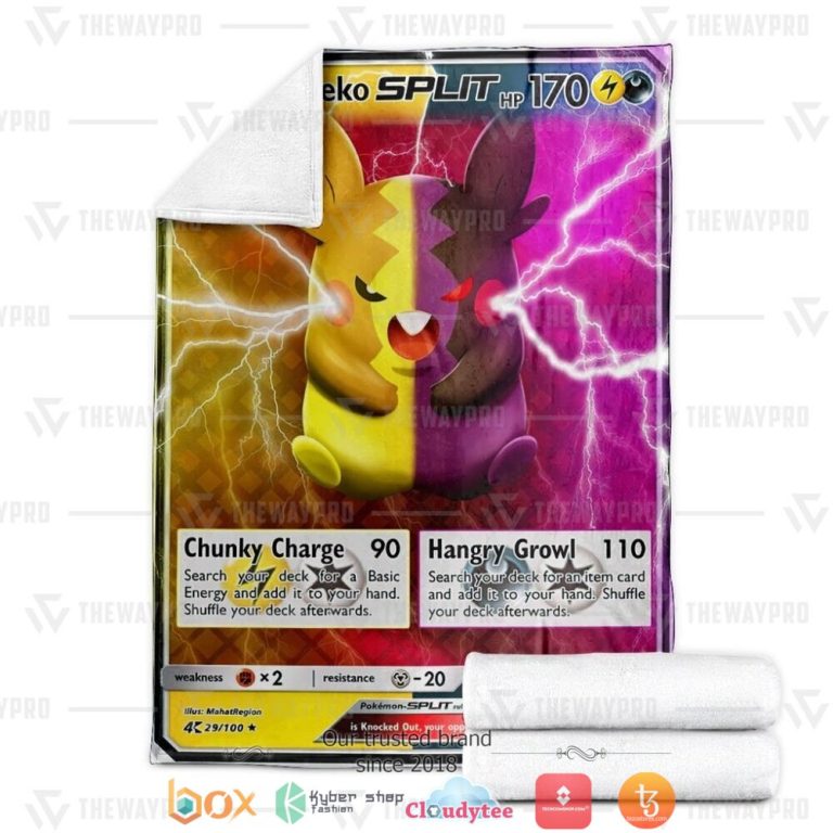 Anime-Pokemon-Morpeko-Split-Soft-Blanket-2