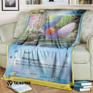 Anime Pokemon Mudkip Custom Soft Blanket