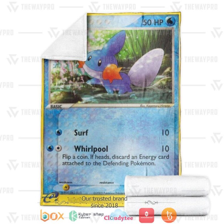 Anime-Pokemon-Mudkip-Soft-Blanket-2