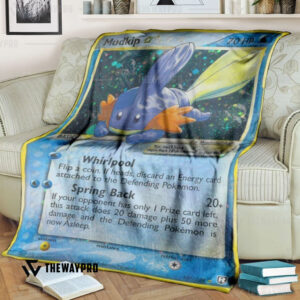 Anime Pokemon Mudkip Tr Holo Custom Soft Blanket