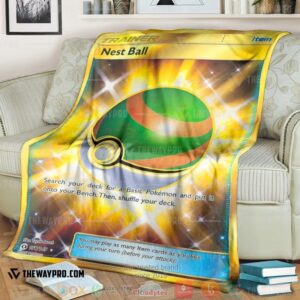 Anime Pokemon Nest Ball Trainer Soft Blanket 2
