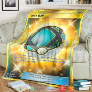Anime Pokemon Net Ball Trainer Soft Blanket