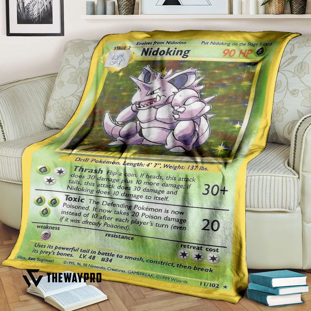 Anime Pokemon Nidoking Base Set Blanket Anime Pokemon Nidoking Base Set Blanket