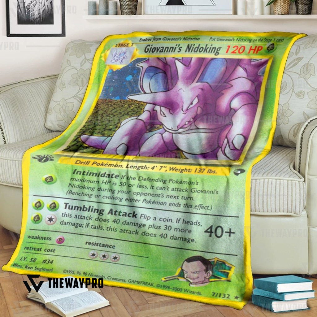 Anime Pokemon Nidoking Gym Challenge Blanket Anime Pokemon Nidoking Gym Challenge Blanket
