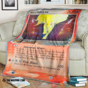 Anime Pokemon Ninetales Ex Hidden Legends Soft Blanket 2