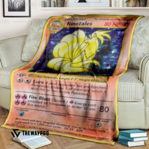 Anime Pokemon Ninetales Holo 1St Edition Blanket