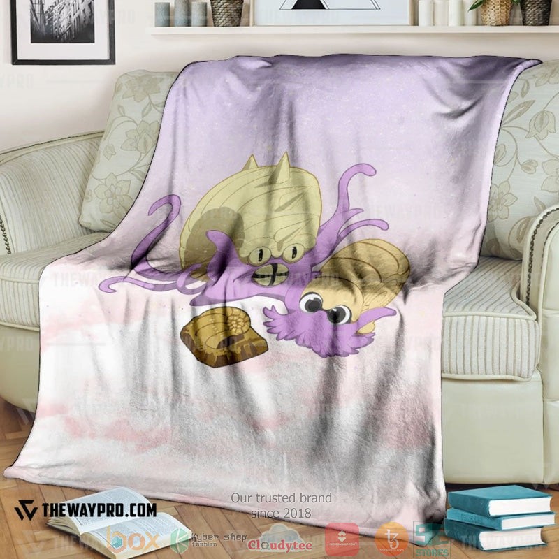 Anime Pokemon Omanyte Soft Blanket Anime Pokemon Omanyte Soft Blanket