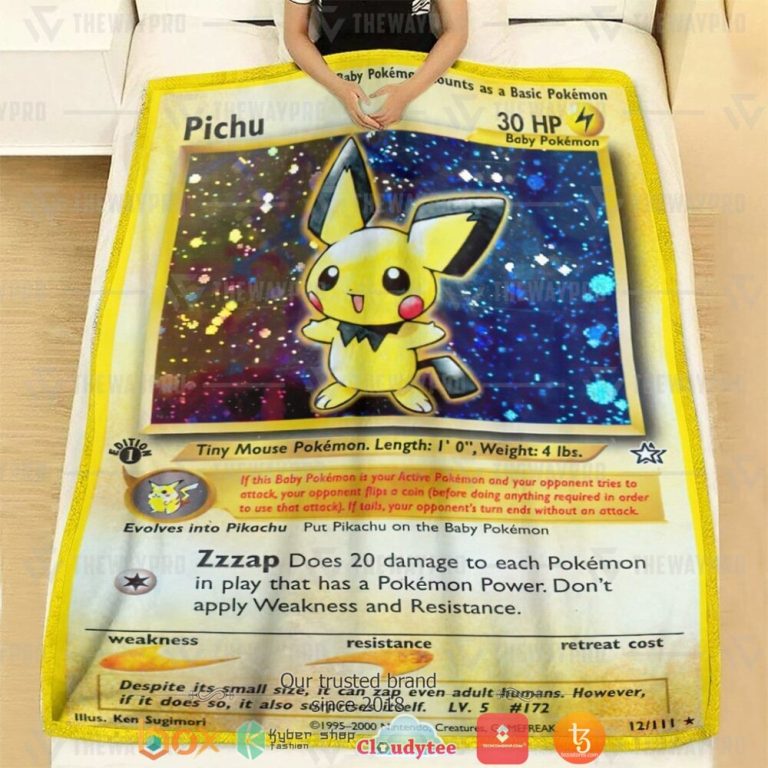 Anime-Pokemon-Pichu-Soft-Blanket-1