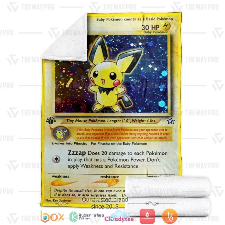 Anime-Pokemon-Pichu-Soft-Blanket-2