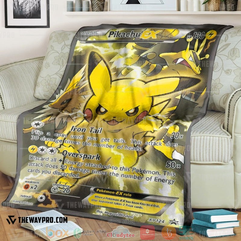 Anime Pokemon Pikachu Ex Xy Promos Soft Blanket Anime Pokemon Pikachu Ex Xy Promos Soft Blanket