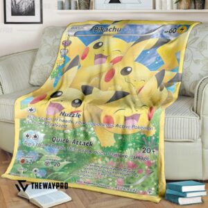 Anime Pokemon Pikachu Generations Blanket 2