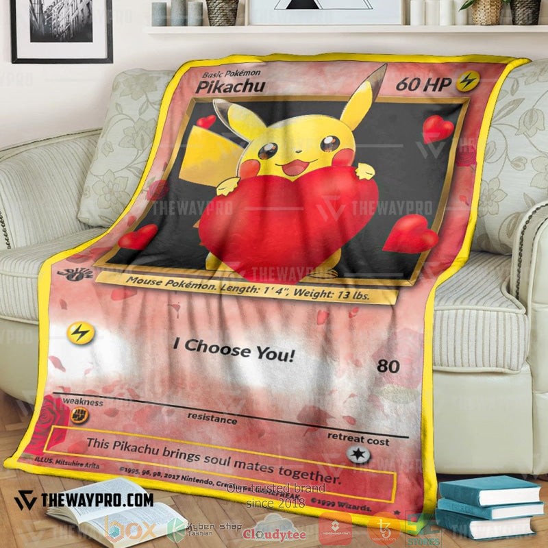 Anime Pokemon Pikachu I Choose You Soft Blanket 2 Anime Pokemon Pikachu I Choose You Soft Blanket 2