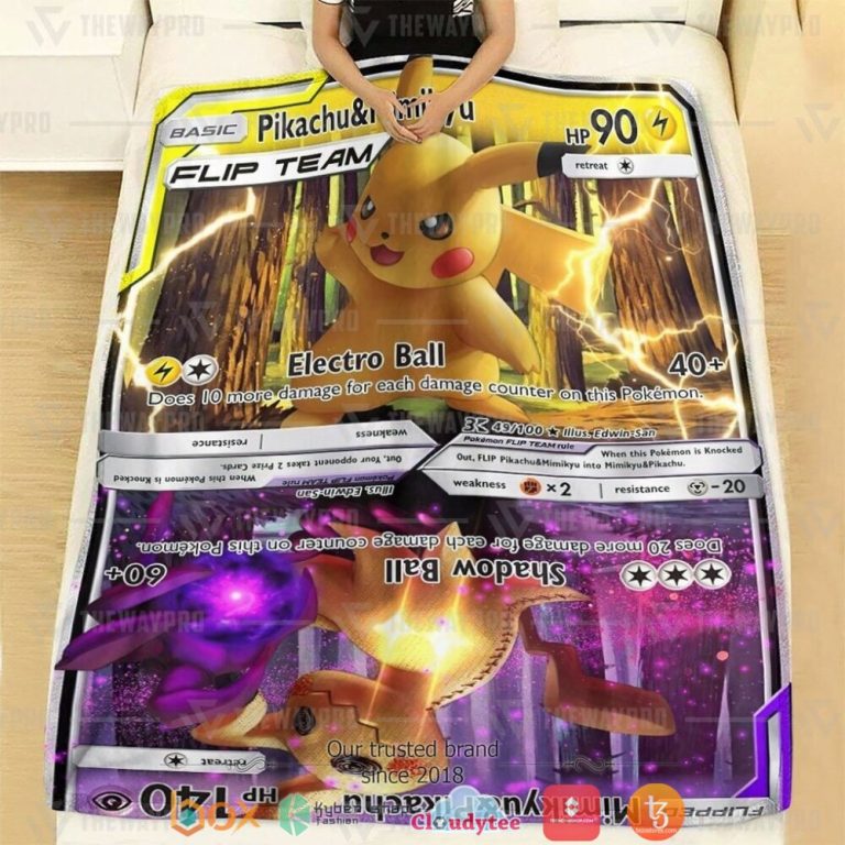 Anime-Pokemon-Pikachu-Mimikyu-Flip-Team-Soft-Blanket-1