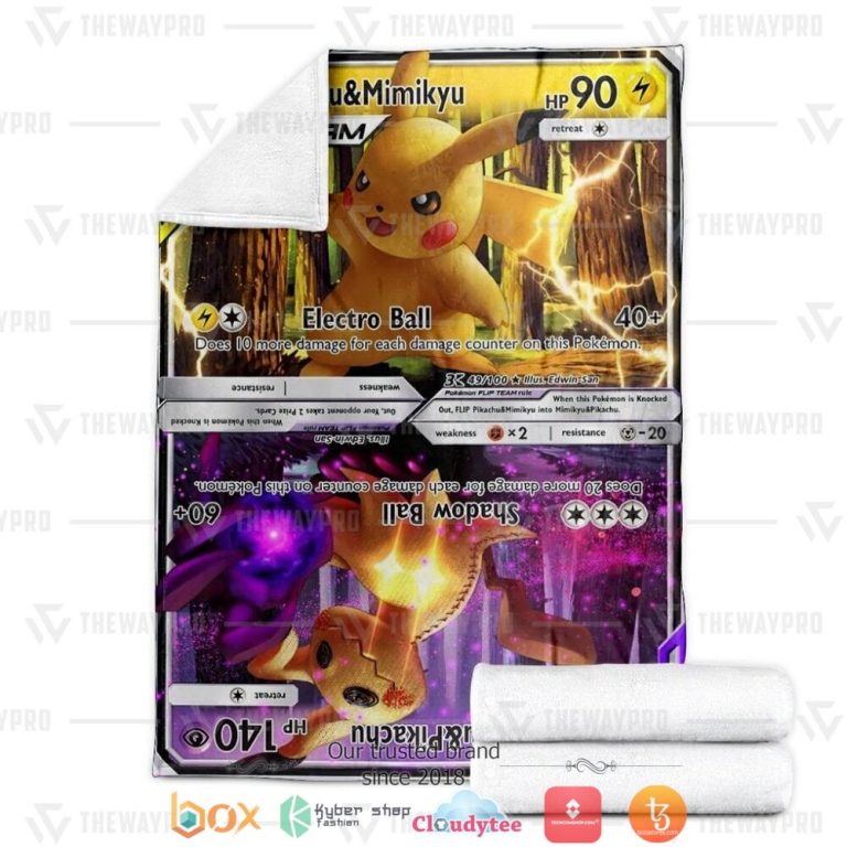 Anime-Pokemon-Pikachu-Mimikyu-Flip-Team-Soft-Blanket-2