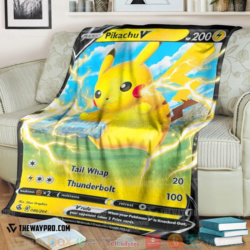 Anime Pokemon Pikachu V Fusion Strikes Soft Blanket Anime Pokemon Pikachu V Fusion Strikes Soft Blanket