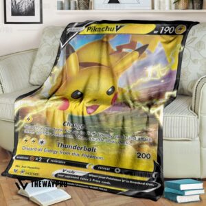 Anime Pokemon Pikachu V Vivid Voltage Blanket