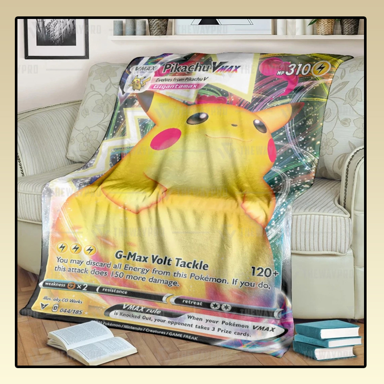 Anime-Pokemon-Pikachu-Vmax-Vivid-Voltage-Custom-Soft-Blanket-1
