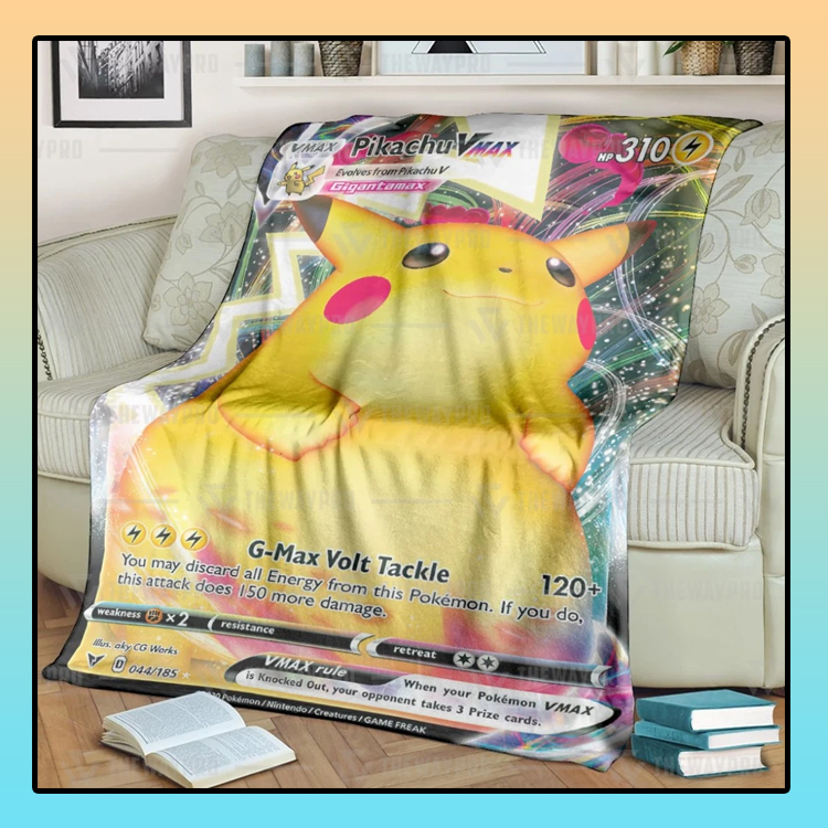 Anime-Pokemon-Pikachu-Vmax-Vivid-Voltage-Custom-Soft-Blanket-2