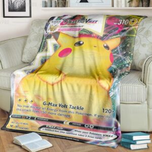 Anime Pokemon Pikachu Vmax Vivid Voltage Custom Soft Blanket