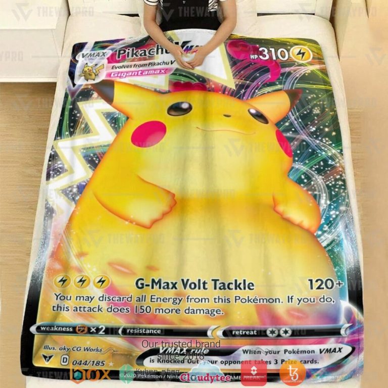 Anime-Pokemon-Pikachu-Vmax-Vivid-Voltage-Soft-Blanket-1