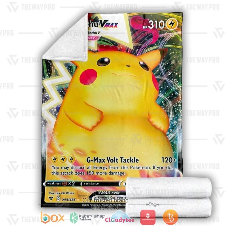Anime-Pokemon-Pikachu-Vmax-Vivid-Voltage-Soft-Blanket-2