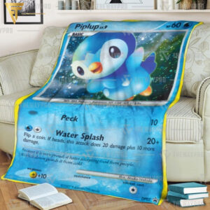 Anime Pokemon Piplup Full Printing Blanket