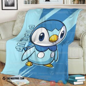 Anime Pokemon Piplup Soft Blanket