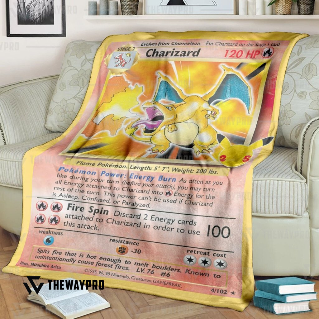 Anime Pokemon Pokemon Charizard Celebrations Blanket Anime Pokemon Pokemon Charizard Celebrations Blanket