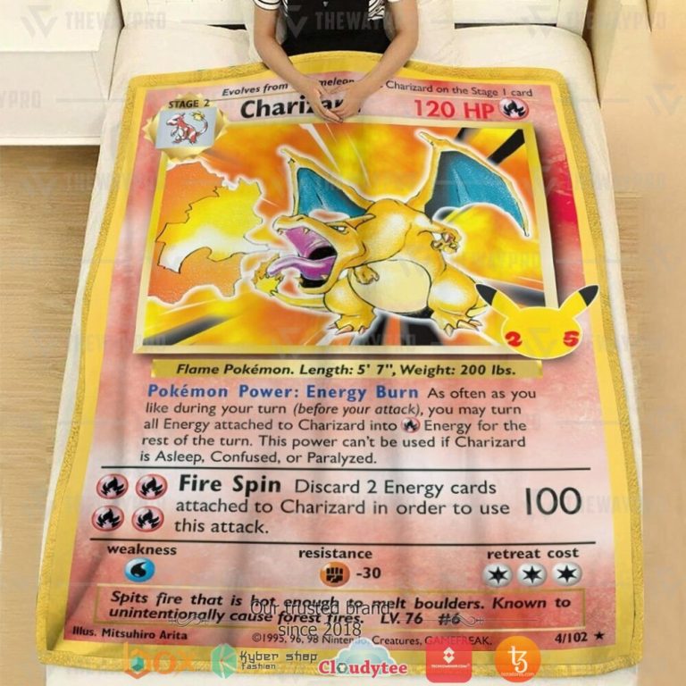 Anime-Pokemon-Pokemon-Charizard-Celebrations-Soft-Blanket-1